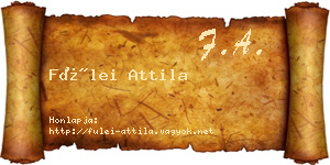 Fülei Attila névjegykártya